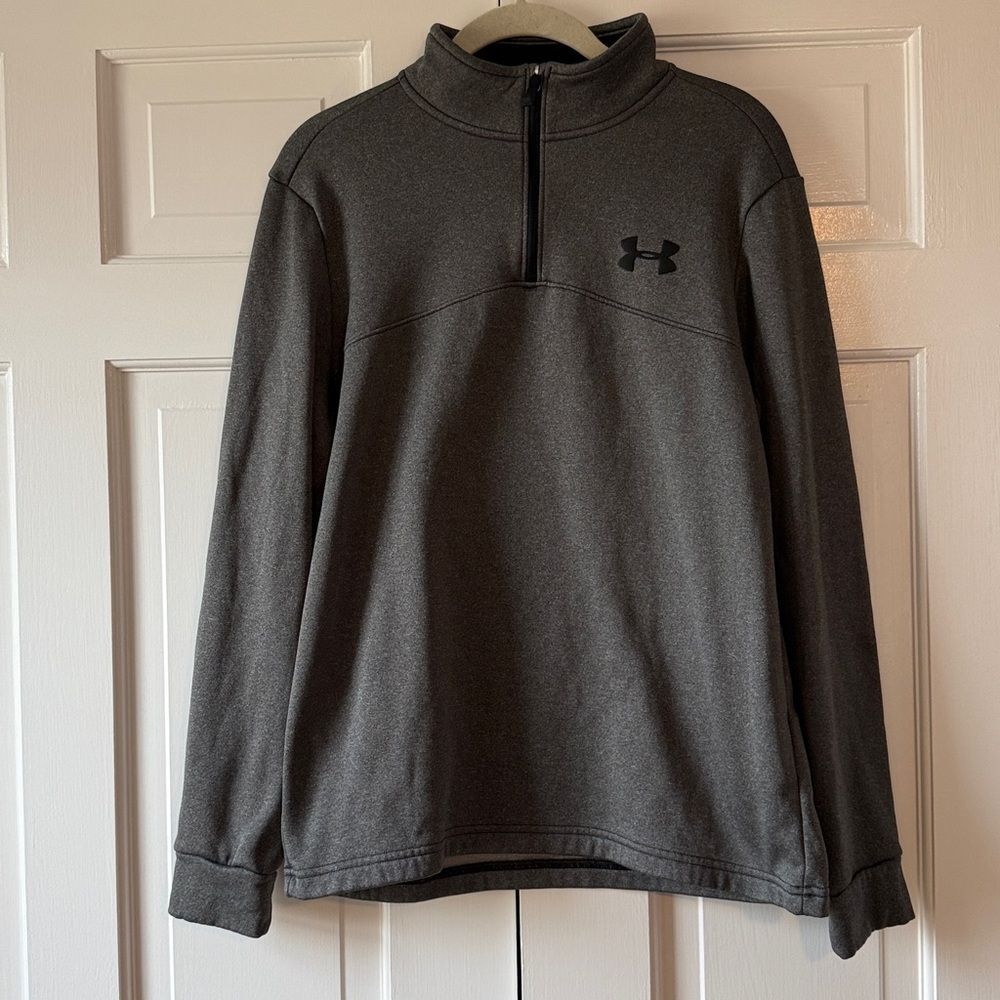 UNDER ARMOUR QUARTER ZIP CONGRESSIONAL COUNTRY CLUB GRAY BLACK MEN'S SMALL GOLF